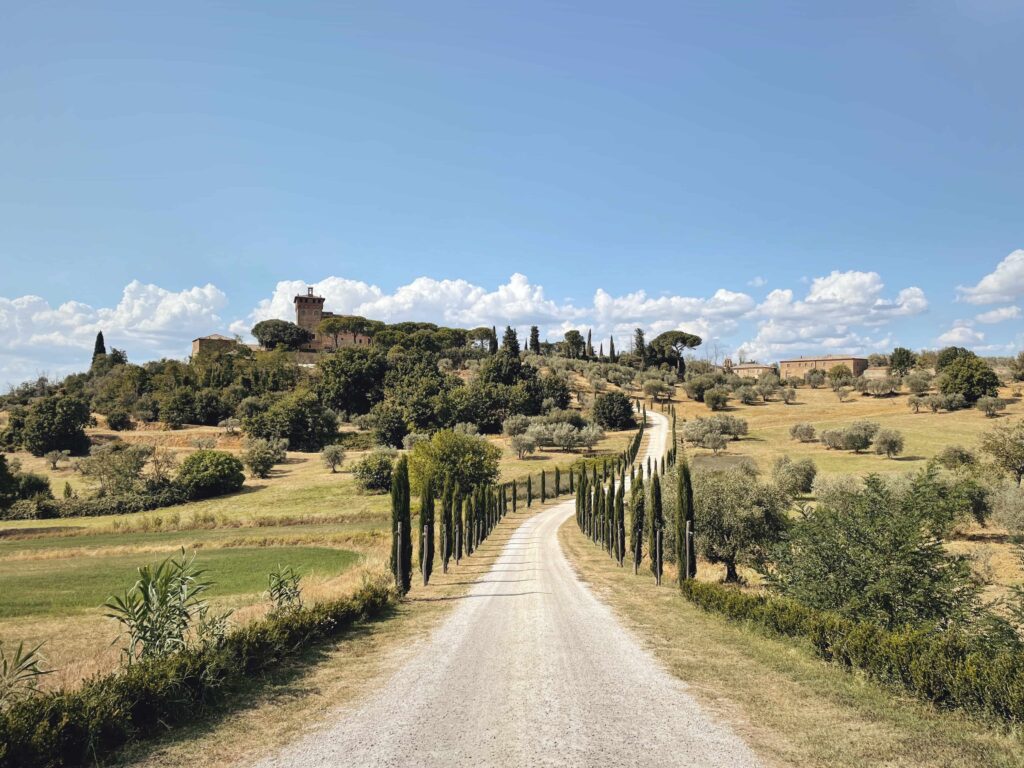 Road up the hill in Italy 