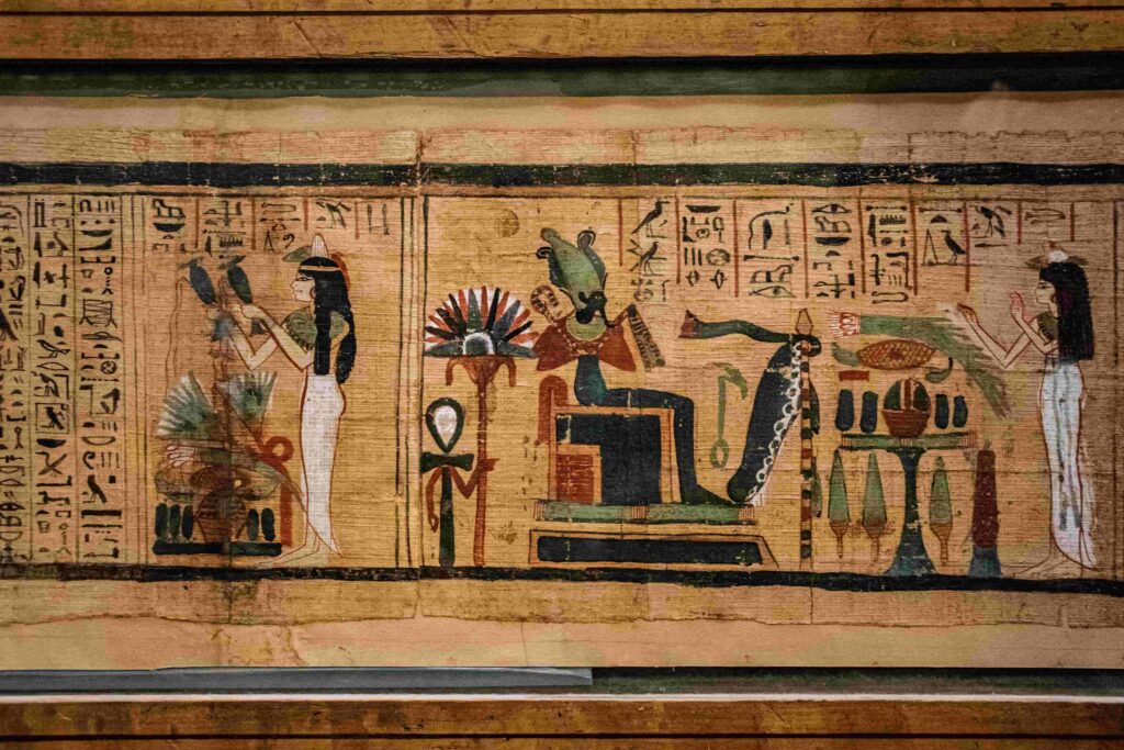 Egyptian historic wall painting 