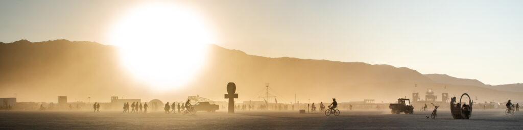 Burning Man Sunrise wide view