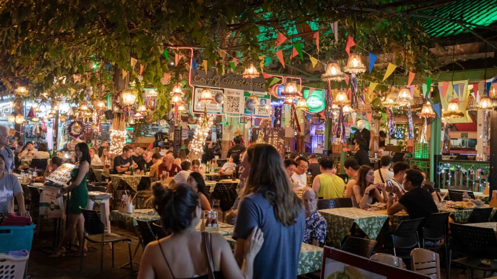 Bangkok street food atmosphere 